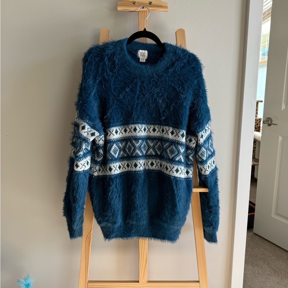 BDG Fuzzy Blue Sweater